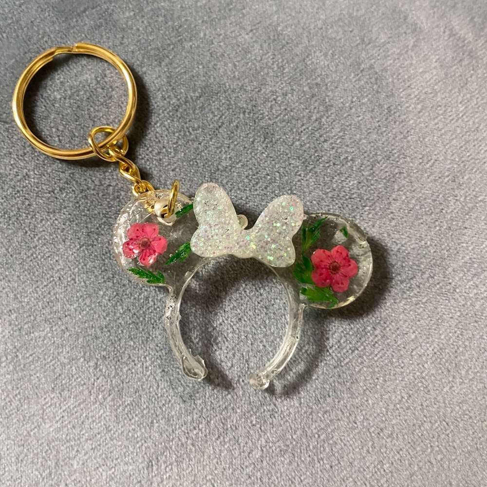 Handmade Moana Inspired Minnie Ears Keychain